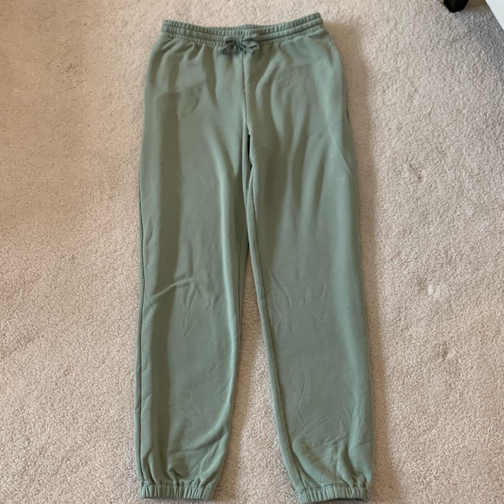 Madewell light green soft sweatpants, size XS